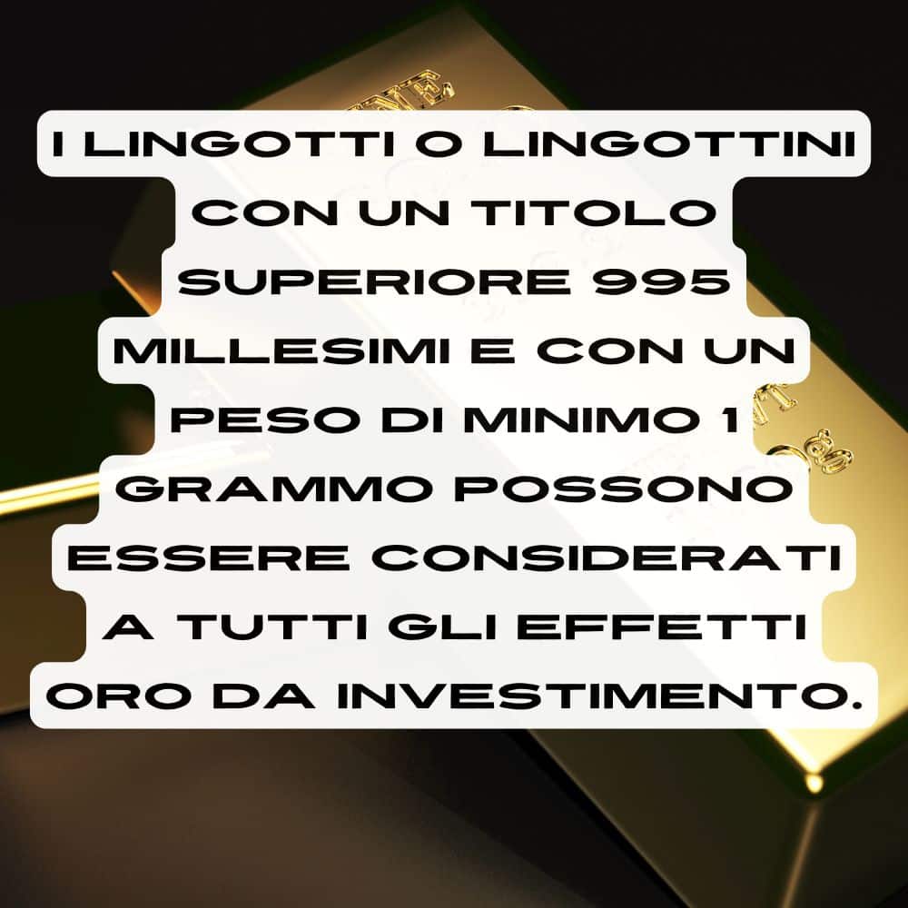 Caratteristiche dell'oro fisico da investimento