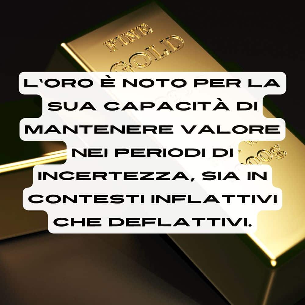 Oro in periodi di deflazione